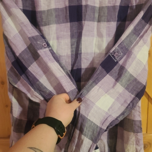 Inserch Collezione Uomo Men's L Linen Long Sleeve/Tab Sleeve Button Down Shirt - Picture 7 of 10